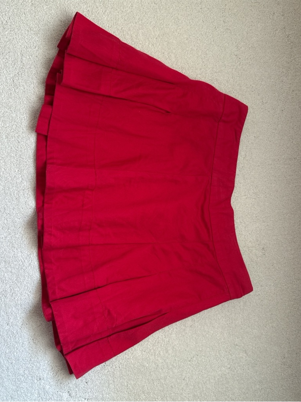 Y2K Red Pleated Mini Skirt